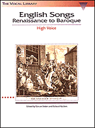 English Songs Renaissance to Baroque Vocal Solo & Collections sheet music cover